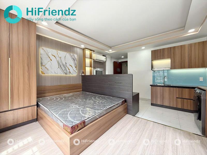 Phòng new 100% gần quận 1, phan đăng lưu, nơ trang long - thang máy - full nt cao cấp - giặt sấy ai