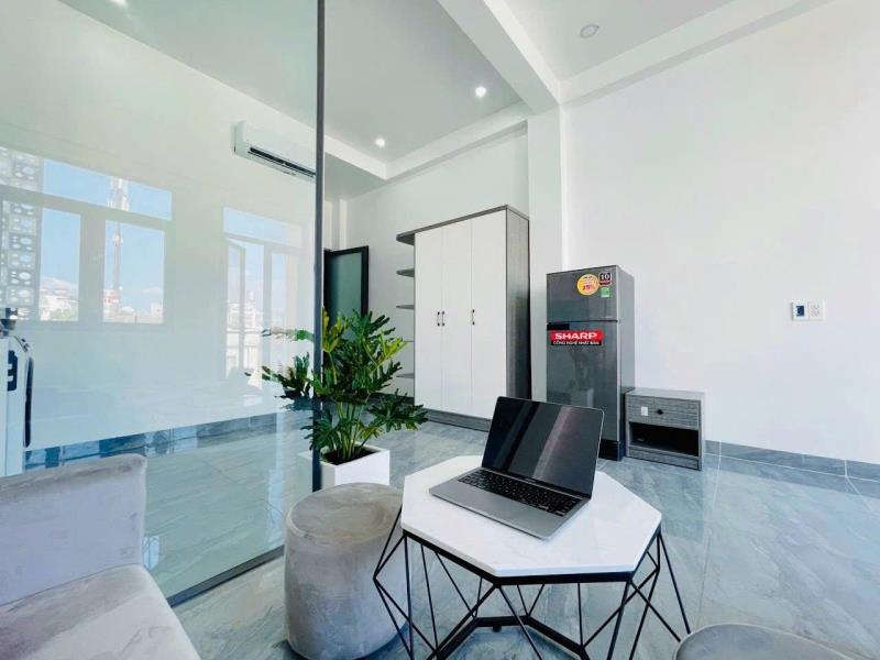 Cho thuê căn hộ 1 phòng ngủ có ban công rộng thoáng full nội thất đường nguyễn xí quận bình thạnh, gần phạm văn đồng - Ảnh 4