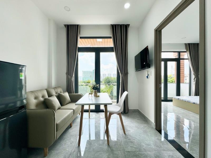🌷Căn hộ 1pn ban công ngay cầu sg với nội thất đầy đủ kèm không gian hiện đại ngay quận 2