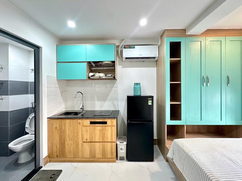 Studio cửa sổ trời full nt, máy giặt riêng, thang máy đầu lê đức thọ, nhận thú cưng - Ảnh 2