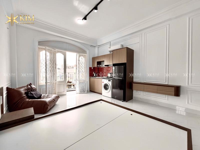 Đúng hình đúng giá căn hộ mới khai trương căn hộ 45m2 ban công lớn full nội thất ngay trần huy liệu gần cầu kiệu giáp quận 1,3 gàn sân bay - Ảnh 2