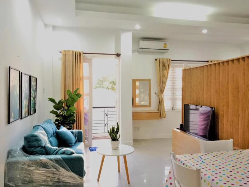 CĂN HỘ 1 PHÒNG NGỦ BAN CÔNG MÁY GIẶT RIÊNG GẦN SÂN BAY TÂN SƠN NHẤT PHƯỜNG 2 TÂN BÌNH