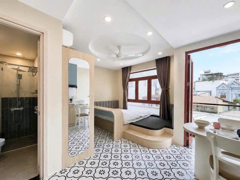  Cho thuê căn hộ full nội thất ban công, đường nguyễn trãi, quận 1, gần chợ bến thành, công viên tao đàn