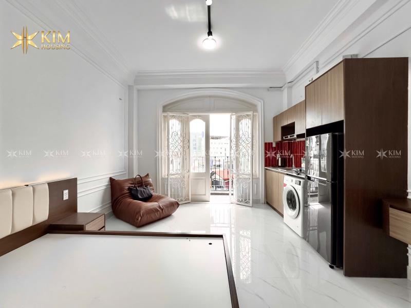 Cho thuê căn hộ 40m² full nội thất, ban công, máy giặt riêng – trần huy liệu, phú nhuận, giáp quận 1