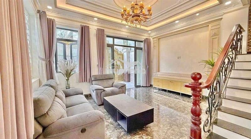 Cho thuê biệt thự tân cổ điển 4pn 5wc 7x12m kdc lê thị chợ quận 7